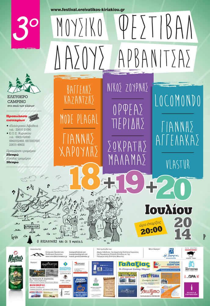 Δείτε το πρόγραμμα του Μουσικού Φεστιβάλ Δάσους Αρβανίτσας…