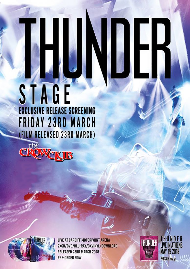 Δείτε πρώτοι το νέο DVD των Thunder, “Stage”, με ελεύθερη είσοδο και κερδίστε προσκλήσεις για την επερχόμενη συναυλία του συγκροτήματος στο Gagarin…