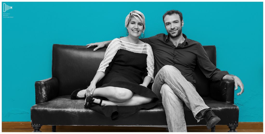 Η Κυβέλη Καστοριάδη και ο Ορέστης Καλαμπαλίκης, για μια εμφάνιση στο Μουσείο της Ιστορίας του Πανεπιστημίου Αθηνών