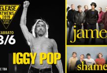 Ο “Νονός” του punk, Iggy Pop, στο Release Athens Festival 2019 με James, Shame, The noise figures και The Dark Rags!