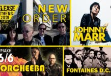 Οι περίφημοι New Order στο Release Athens 2019! Μαζί τους ο θρυλικός Johnny Marr, οι Morcheeba, οι Fontaines D.C και οι Ta Toy Boy!